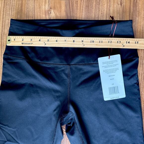 NWT • Active Life Yoga Capri Leggings Cropped Pant Black • Dry Wicking • Large - Picture 6 of 9